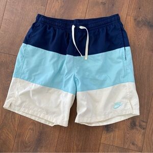 Nike Colorblock Quick-Dry Swim Trunks Blue Men’s Size Large